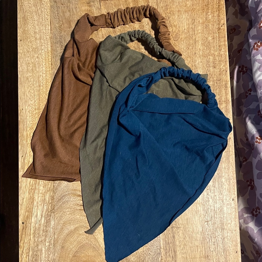 ⭐️6 for $20!⭐️ Set of Three Headbands in Blue, Brown, and Green